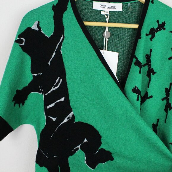 NWT Diane von Furstenberg DVF Wrap Top Cardigan for Office to Evening - Picture 9 of 14
